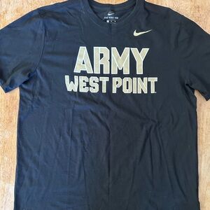 Nike ARMY West Point Short Sleeve Tee - Black with Gold Logo Dri Fit